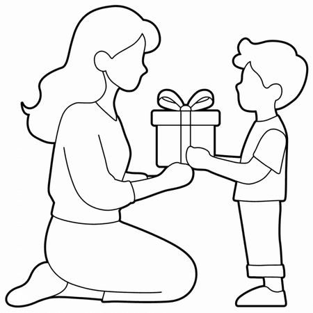 Kubek ceramiczny „Mama i syn” 330 ml