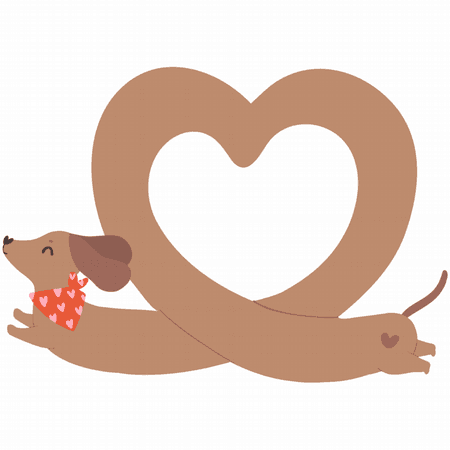 Kubek ceramiczny biały Jamnik Serce | Bavenna