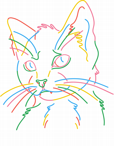 Kubek ceramiczny biały Tęczowy Kot | Bavenna