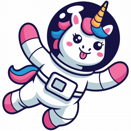 Koszulka męska (t-shirt) „Cosmic explorer unicorn” 190 g