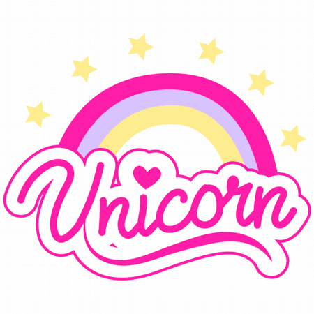 Koszulka męska (t-shirt) „Unicorn rainbow lettering” 190 g