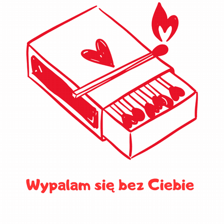 Kubek ceramiczny biały Wypalam się bez Ciebie | Bavenna