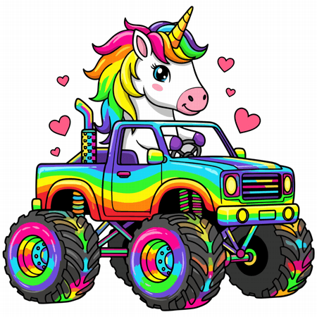 Koszulka męska (t-shirt) „Rainbow monster unicorn” 190 g