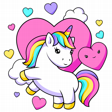 Koszulka damska (t-shirt) „Lovely unicorn” 160 g