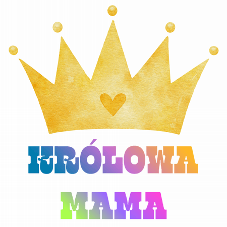 Koszulka damska (t-shirt) „Królowa Mama” 160 g