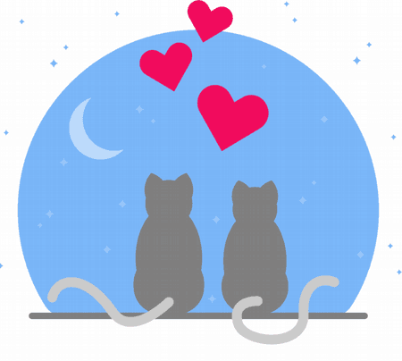 Kubek ceramiczny biały Koty Pod Księżycem | Bavenna