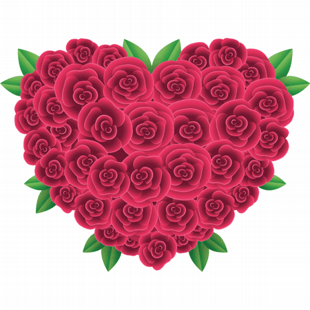 Kubek ceramiczny biały Serce z Róż | Bavenna