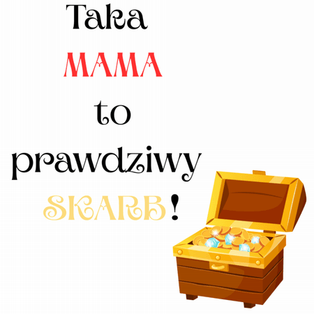 Koszulka damska (t-shirt) „Mama Skarb” 160 g