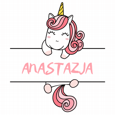 Koszulka damska (t-shirt) „Magic unicorn” - personalizowana 160 g