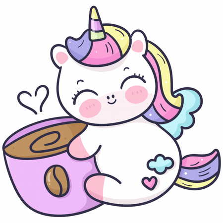 Koszulka damska (t-shirt) „Coffee hug unicorn” 160 g