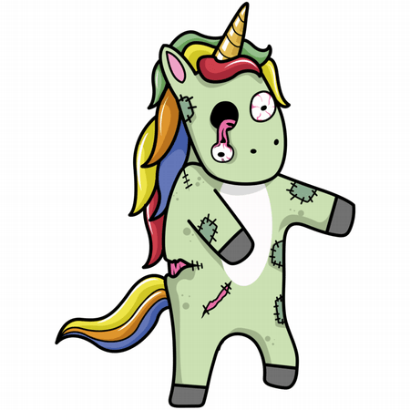 Koszulka męska (t-shirt) „Zombie unicorn” 190 g