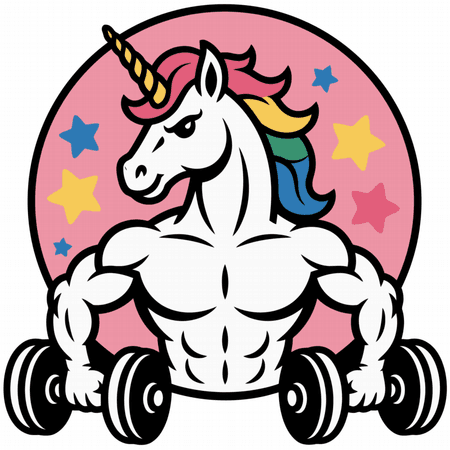 Kubek ceramiczny „Gym beats unicorn” 330 ml