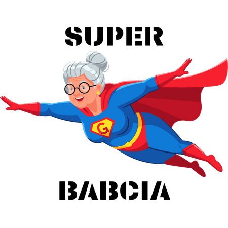 Torba bawełniana eko Super Babcia 220g | Bavenna