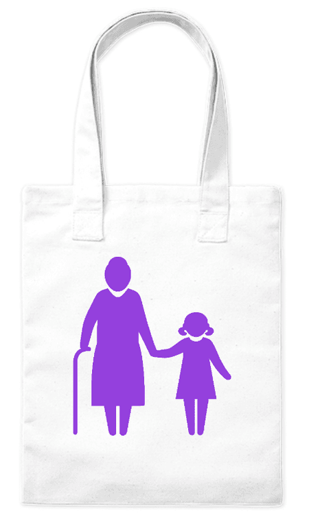 Torba bawełniana eko Babcia z Wnuczką 220g | Bavenna