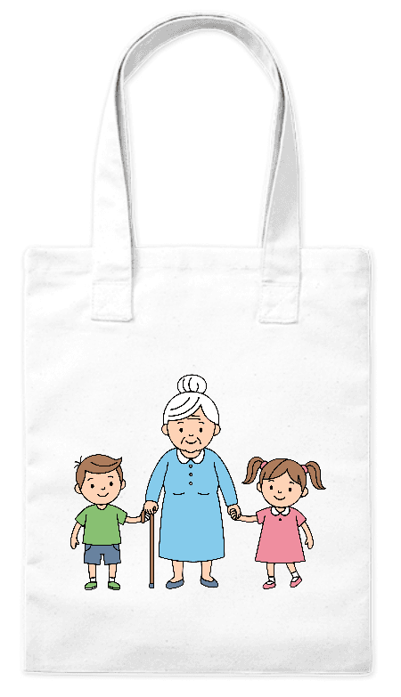 Torba bawełniana eko Babcia z Wnukami 220g | Bavenna