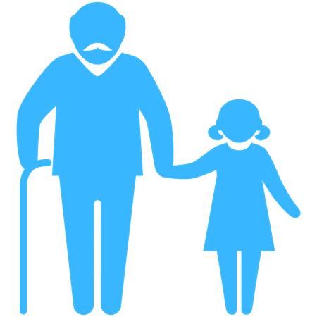 Torba bawełniana eko Dziadek z Wnuczką 220g | Bavenna