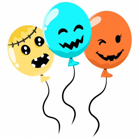 Torba bawełniana „Halloweenowe balony” – 220 g/m²