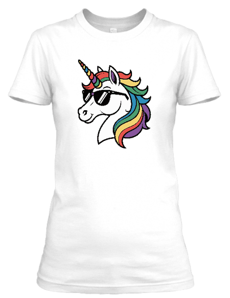 Koszulka damska (t-shirt) „Cool galaxy unicorn” 160 g