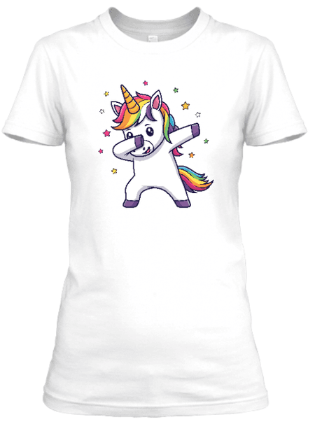 Koszulka damska (t-shirt) „Dabbing unicorn” 160 g