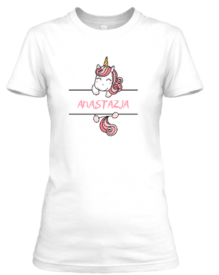 Koszulka damska (t-shirt) „Magic unicorn” - personalizowana 160 g