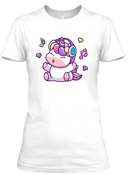 Koszulka damska (t-shirt) „Music vibe unicorn” 160 g