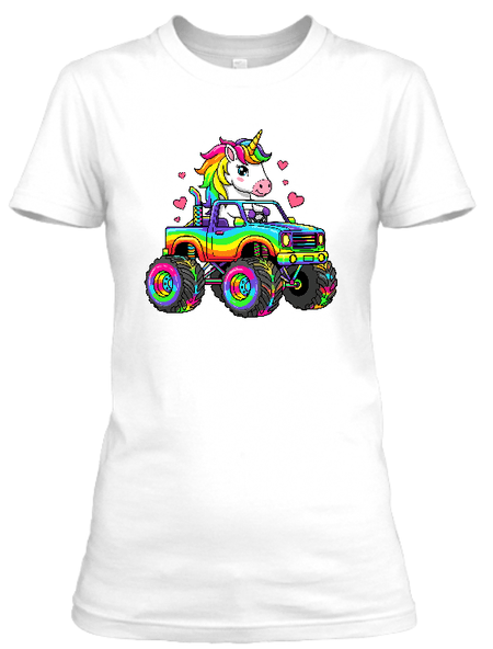 Koszulka damska (t-shirt) „Rainbow monster unicorn” 160 g