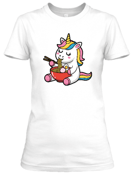 Koszulka damska (t-shirt) „Ramen lover unicorn” 160 g