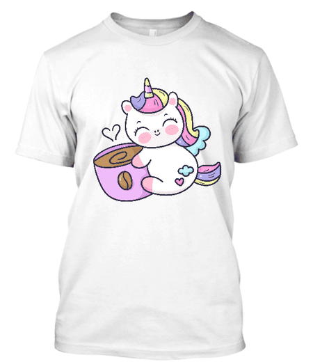 Koszulka dziecięca (t-shirt) „Coffee hug unicorn” 155 g