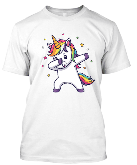 Koszulka dziecięca (t-shirt) „Dabbing unicorn” 155 g