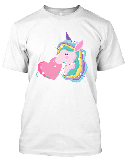 Koszulka dziecięca (t-shirt) „Sweet heart unicorn” 155 g