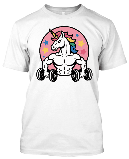 Koszulka męska (t-shirt) „Gym beats unicorn” 190 g