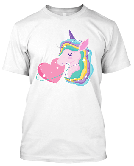 Koszulka męska (t-shirt) „Sweet heart unicorn” 190 g