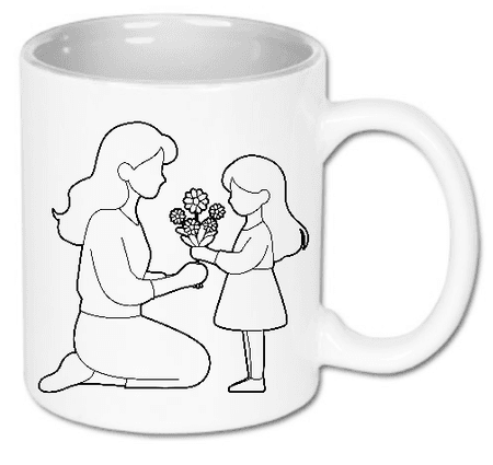 Kubek ceramiczny „Mama i córka” 330 ml