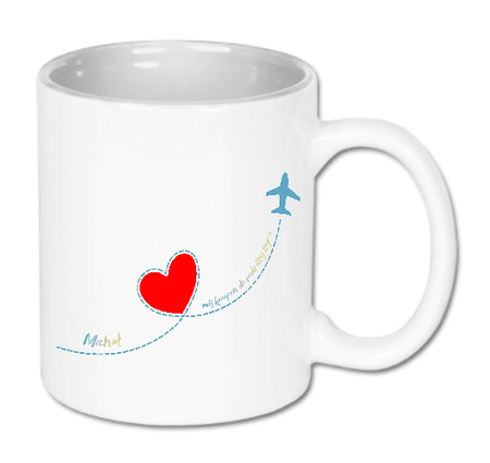 Kubek ceramiczny biały Kompan Podróży - Personalizowany | Bavenna