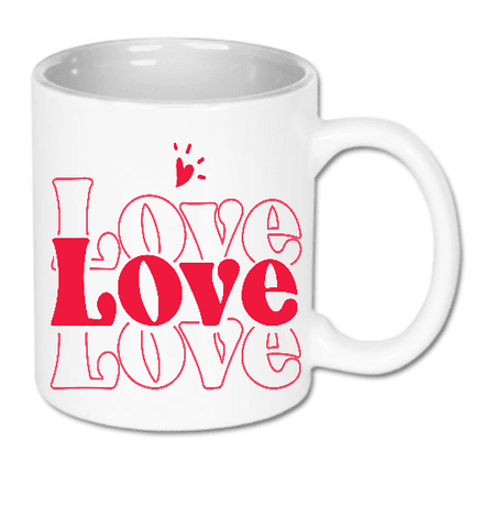 Kubek ceramiczny biały Love | Bavenna