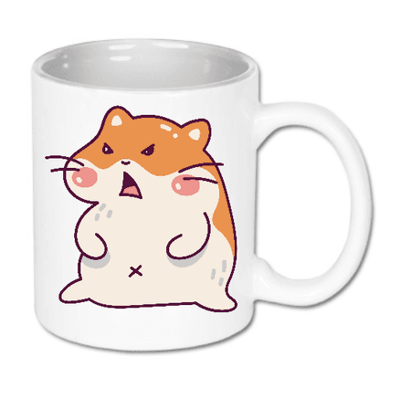 Kubek ceramiczny biały Zły Chomik | Bavenna