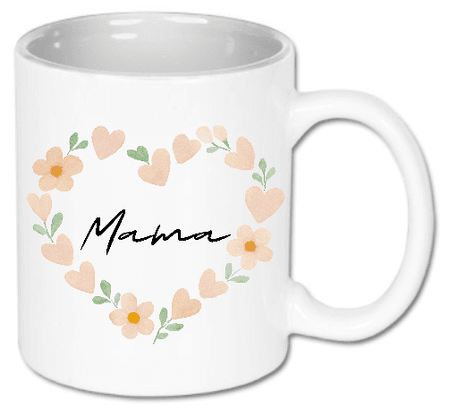 Kubek ceramiczny „Kwiatowe serce” 330 ml