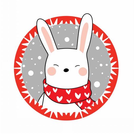 Torba bawełniana eko „Świąteczny królik” 220 g