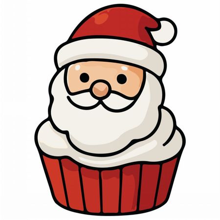 Torba bawełniana eko „Babeczka z Świętym Mikołajem” 220 g