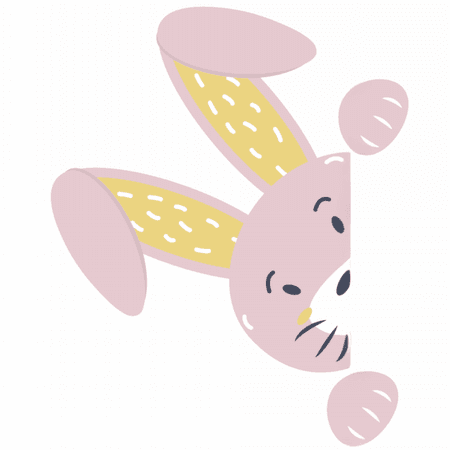 Torba bawełniana eko „Ciekawski Zajączek” 220 g