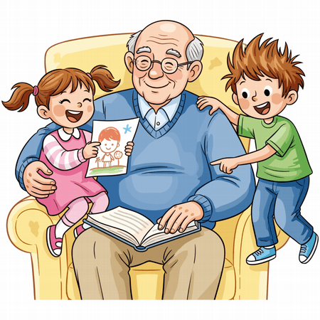 Torba bawełniana eko „Dziadek z Wnukami” 220 g