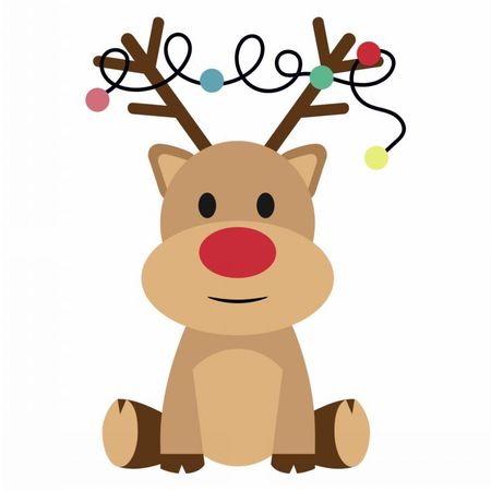 Torba bawełniana eko „Renifer z lampkami” 220 g