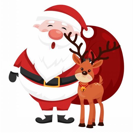 Torba bawełniana eko „Święty Mikołaj i Rudolf” 220 g