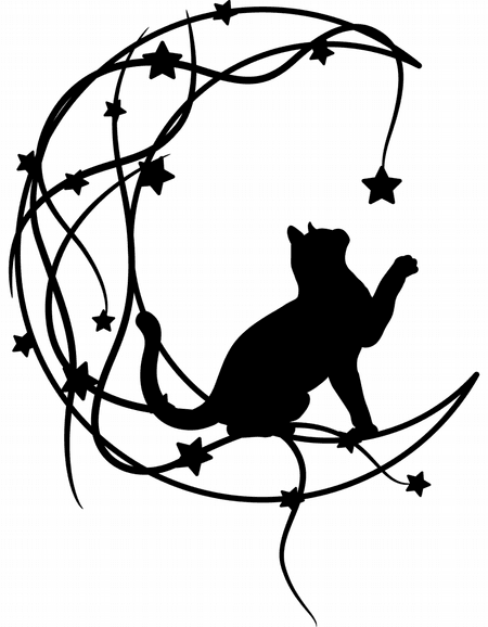 Torba bawełniana eko „Kot na Księżycu” 220 g