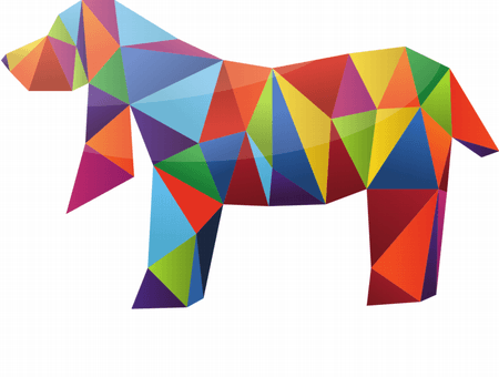 Torba bawełniana eko „Pies geometryczny” 220 g