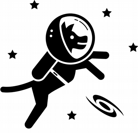 Torba bawełniana eko „Pies kosmita” 220 g