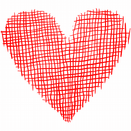 Torba bawełniana eko Szkicowane Serce 220g | Bavenna