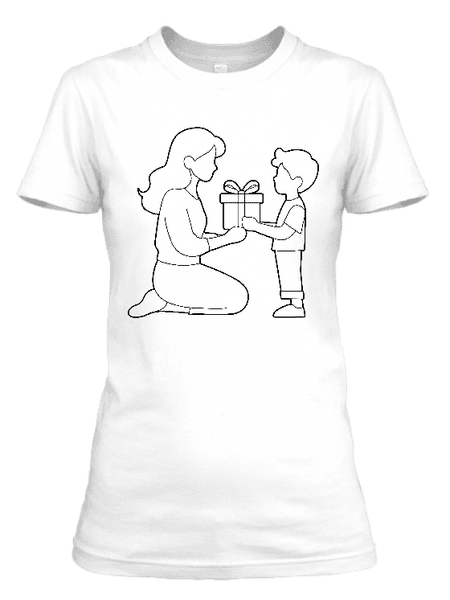 Koszulka damska (t-shirt) „Mama i syn” 160 g