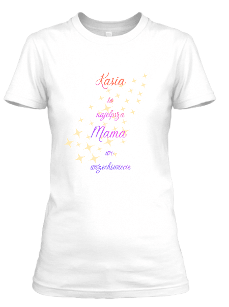 Koszulka damska (t-shirt) „Najlepsza Mama” - personalizowana 160 g