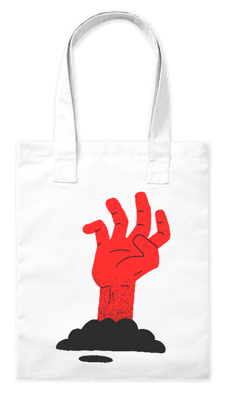 Torba bawełniana „Dłoń Zombie” – 220 g/m²